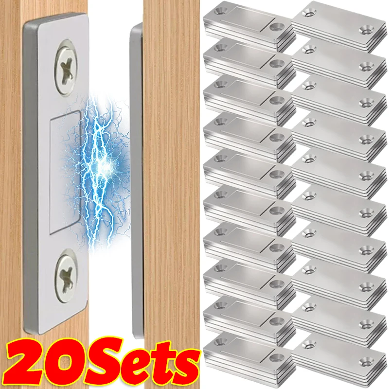 

Invisible Strong Magnetic Cabinet Catches Ultra-Thin Door Magnets Stops Adhesive Drawer Magnet Catch For Kitchen Closet Closer