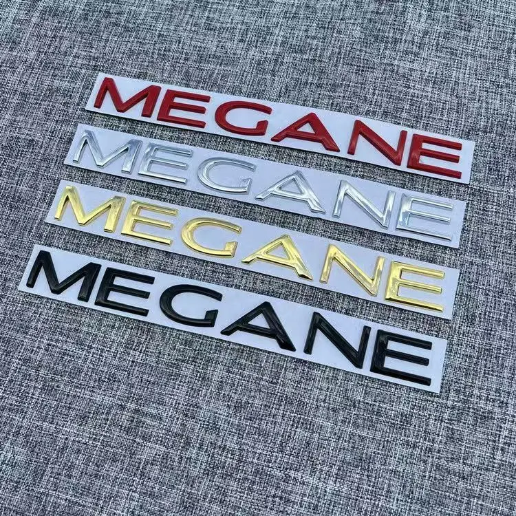 Car Metal Trunk Words Letters Logo Emblem Badge Decals Sticker For Renault Megane 1 2 3 4 5 RS GT Styling Parts Accessories