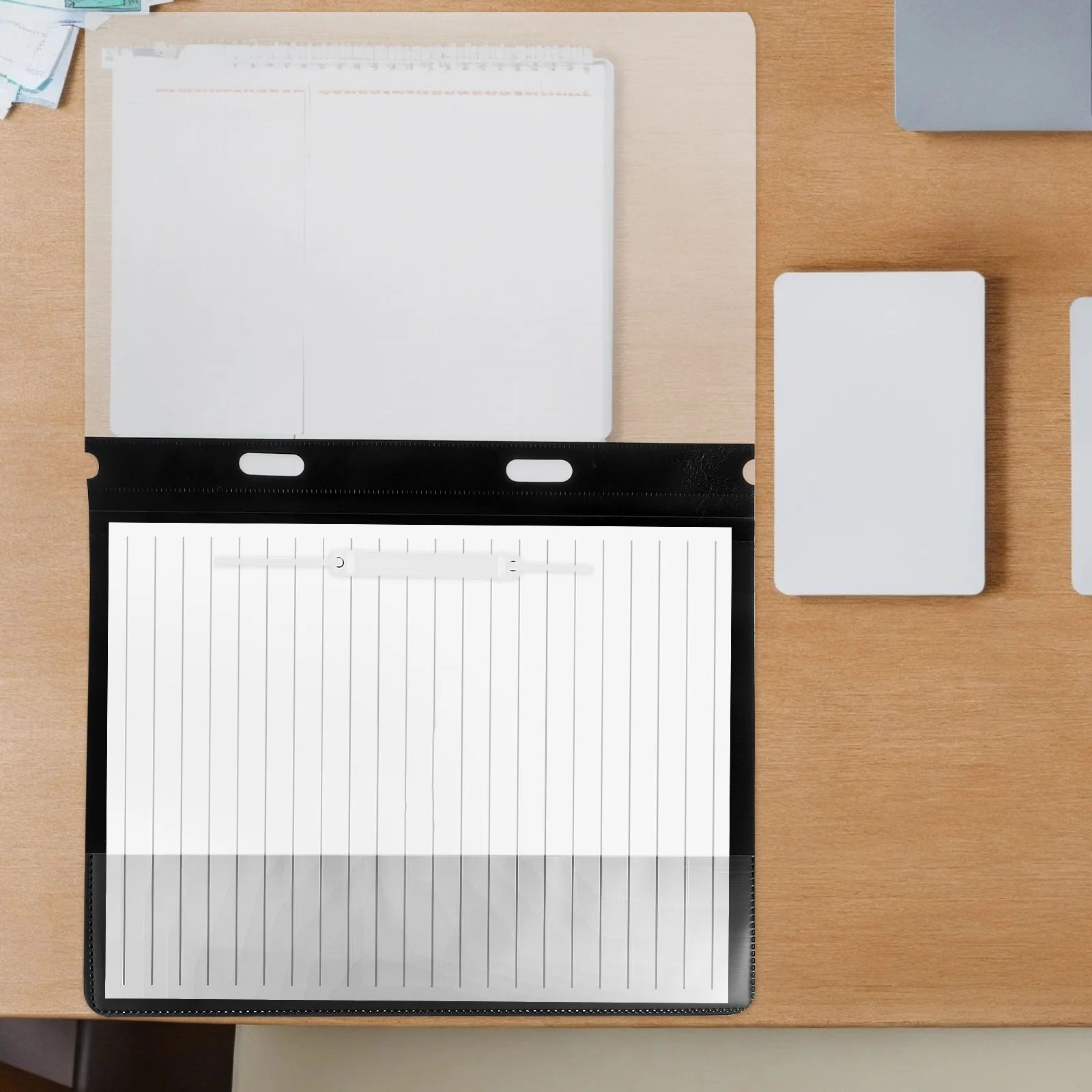 

12Pcs A4 Reusable File Folders Dual Hole Design Document Organizer Plastic Binder Sleeves for Office School Home