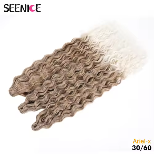 Ariel Curl Hair Water Wave Twist Crochet Hair Synthetic Crochet Braids Ombre Blonde Afro Curls Deep Wave Braiding Hair Extension - Image 17