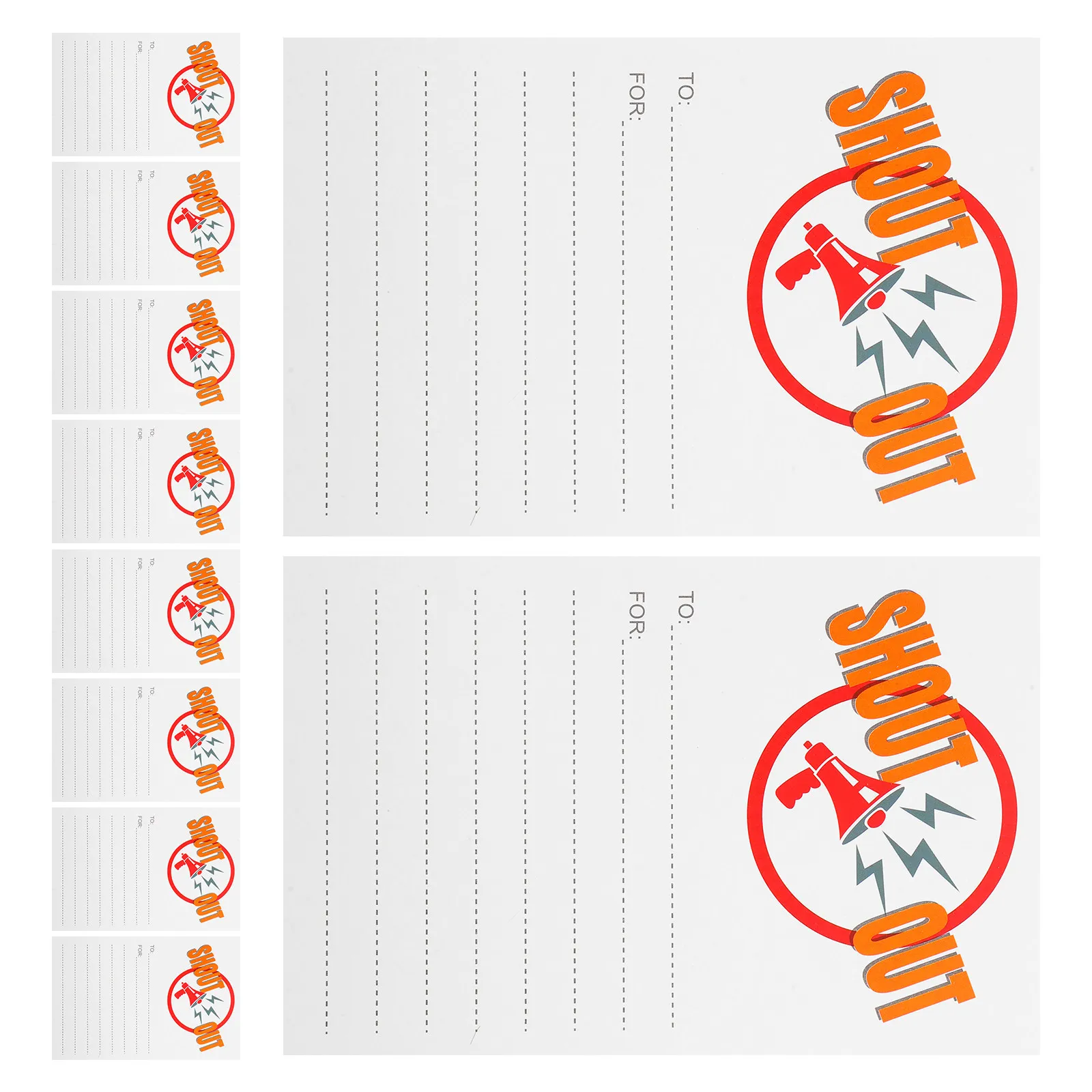 

1 Set Motivational Encouragement Shout Out Cards with Blank Space for Writing Positive Recognition Compliment Cards for Students