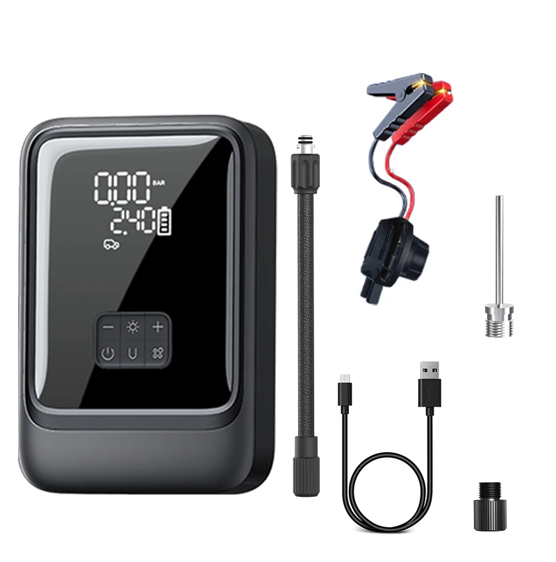 

NEWO S03 New Design Car Jump Portable 12V Car 12000 MAh Power Bank Car Jump Start With Tire Inflator Jump Starter Air Compressor