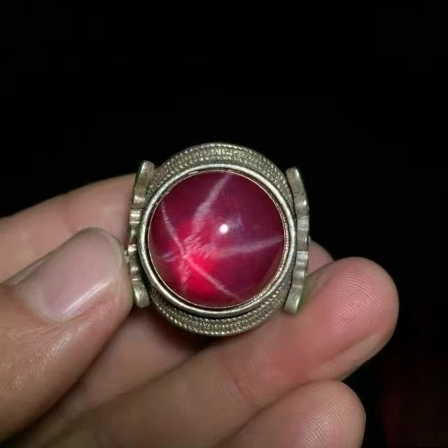

Handmade Starlight Gemstone Ring Antique Cloisonne Jewelry Vintage Style