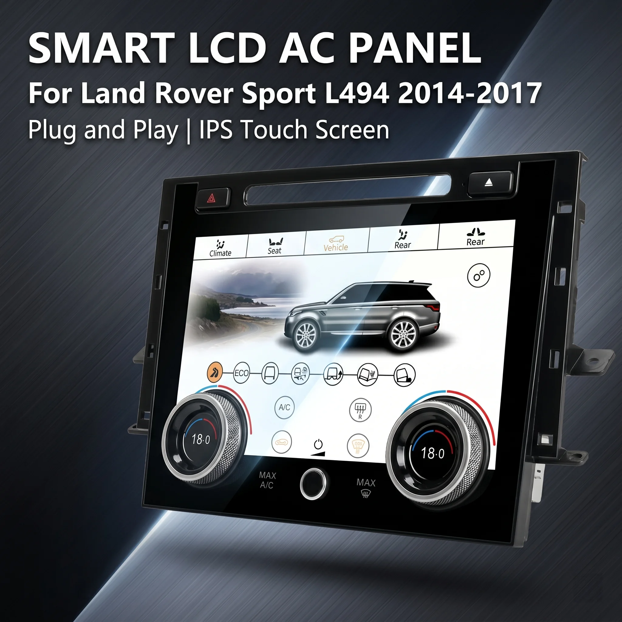 AC Air Conditioning Panel for Land Rover Range Rover Sport L494 2013-2017 With Switch LCD Touch Screen Aircon Panel DVD
