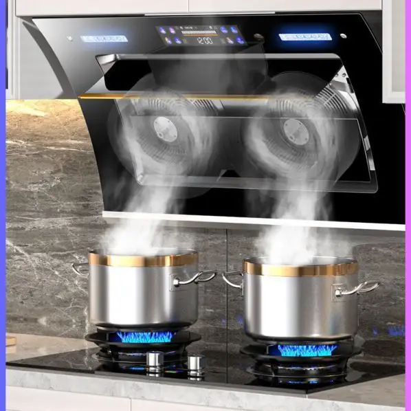 Factory Direct 2026 Cappa per cucina con interruttore a 2-4 velocità Cappa da 900 mm Cappa per estrattore di fumo intelligente