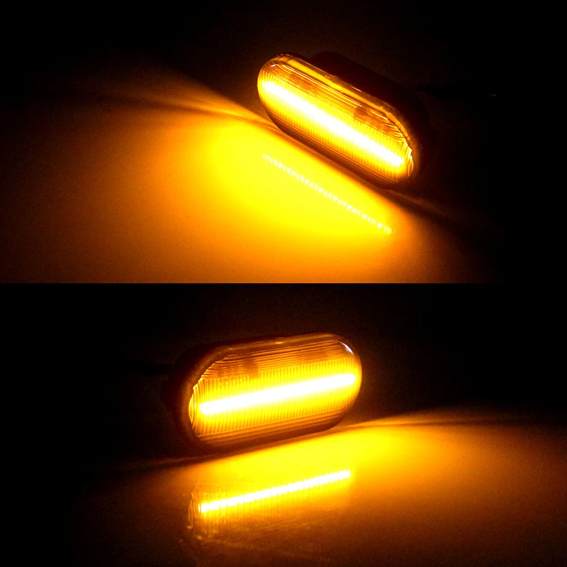 Smoked Lens Amber LED Front Bumper / Fender Side Marker Lights For 1999-2005 Volkswagen MKIV Golf MK4 GTI/R32 Gen4 Jetta Cabrio view 5