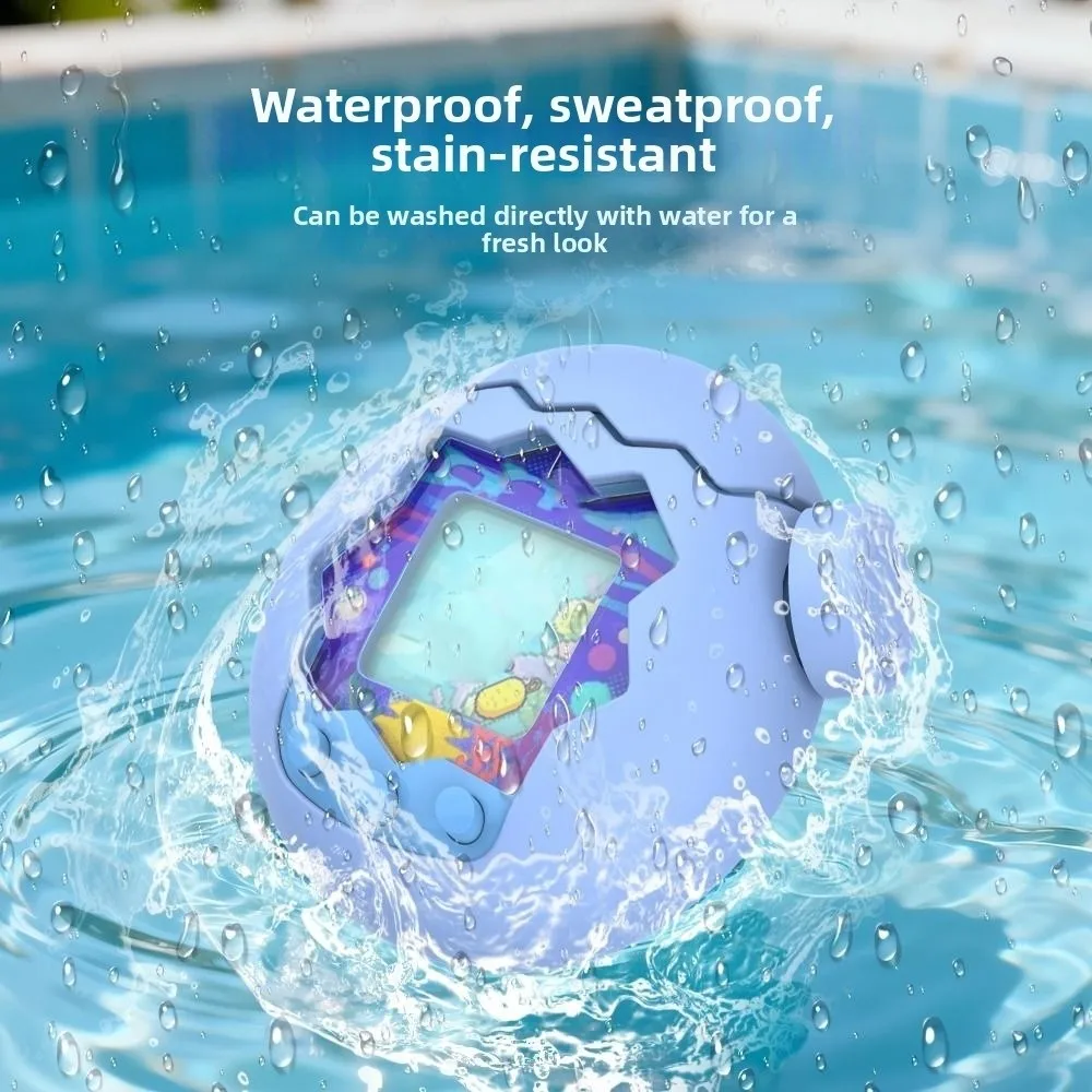 Silicone Games Console Protective Case with Lanyard Anti-Scratch Skin Cover Sleeve Shockproof for Tamagotchi Paradise