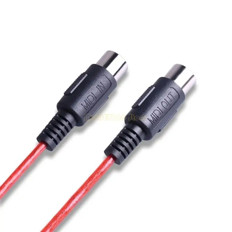 F62C USB MIDI Cable Adapter with Input & Output Connecting Piano Keyboard/Synthesizer