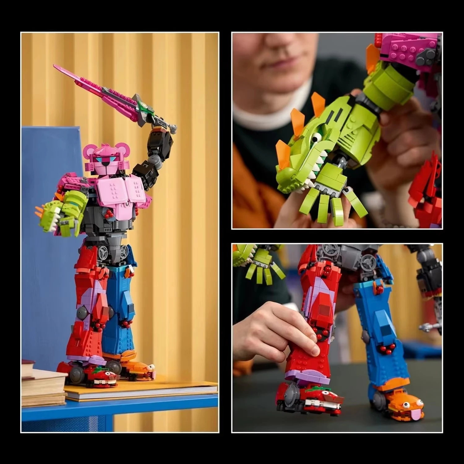 Mecha Squad líder bloques de construcción modelo Robot ladrillos montaje ajuste 77078 juguetes para niños regalo de cumpleaños conjunto 2503 Uds