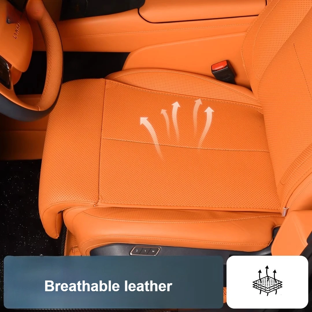 ل Lynk & Co 900 2025 2026 وسادة مقعد السيارة تنفس الجلود طول الساق الراحة دعم وسادة غطاء مقعد حامي الملحقات