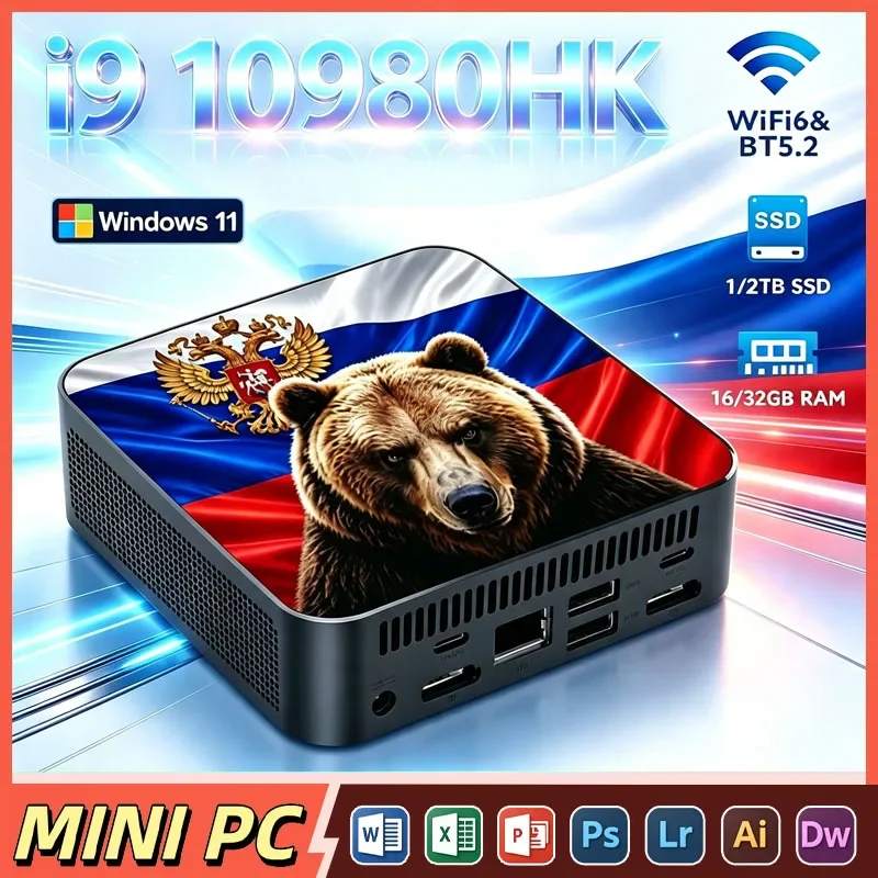 ミニpc-2026-インテル-core-i9-10980hk-8コア16スレッド-53ghz-16gb-ddr4-m2-ssd-トリプル4k-uhd-wifi6-bt52-静音冷却-ホームオフィス用