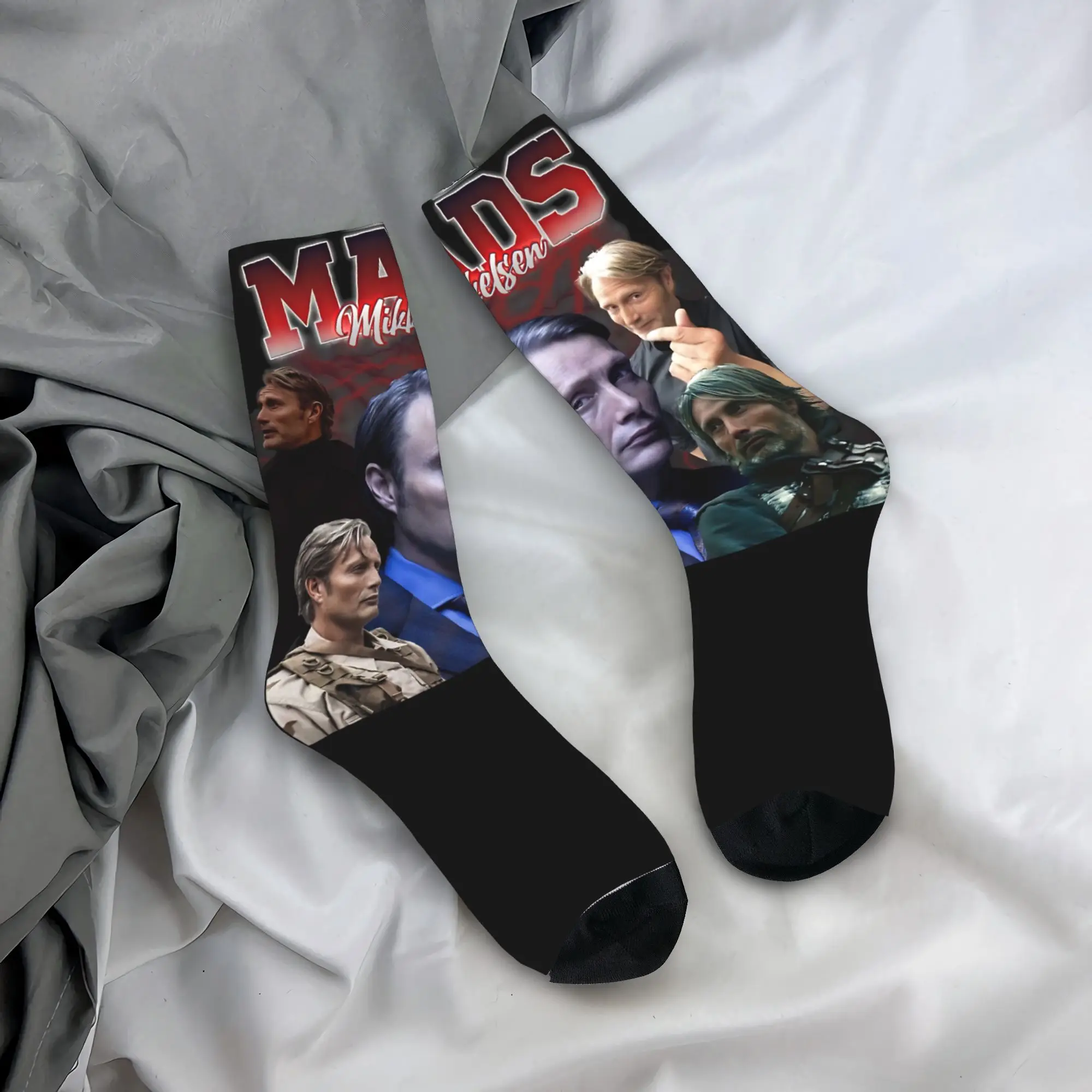 

Mads Mikkelsen Носки в стиле ретро Новинка Чулки Осенние нескользящие мужские носки Средние мягкие дизайнерские спортивные носки для бега