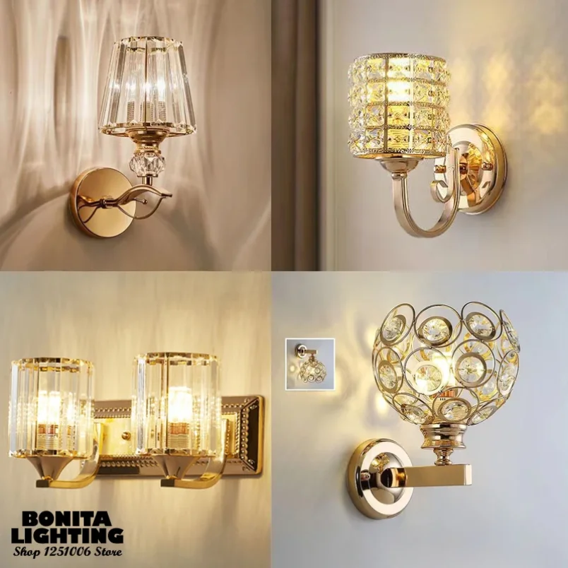 Modern Strips Crystal Pendant Wall Lamp European Simple Diamond Cutting Brilliant Sconces Lamps Art Deco Corridor Store Wall Lig