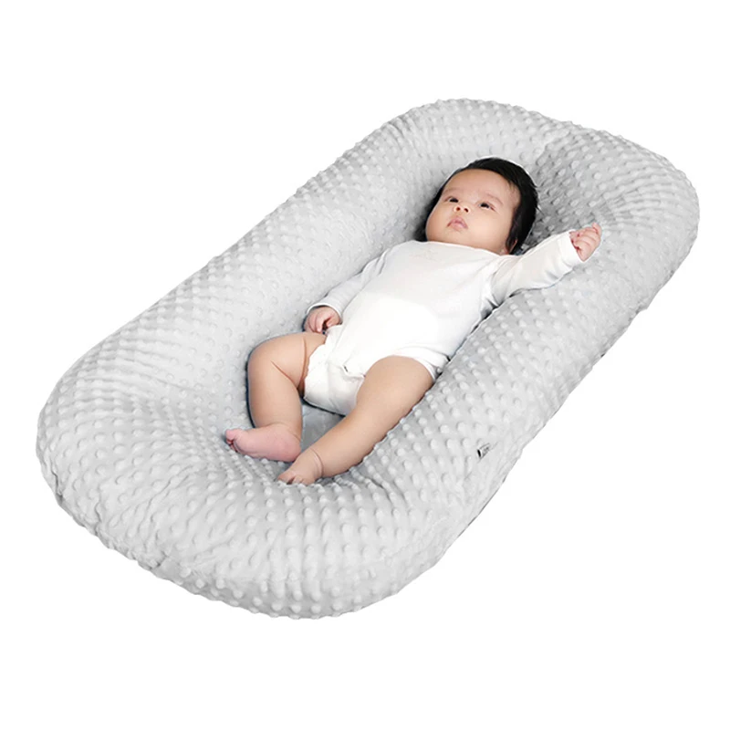 Ultra Soft Removable Baby Nest Bed Cover Solid Color Newborn Slipcover Lounger Cover Sleeping Pad Flat Sheet for Crib