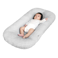Ultra Soft Removable Baby Nest Bed Cover Solid Color Newborn Slipcover Lounger Cover Sleeping Pad Flat Sheet for Crib