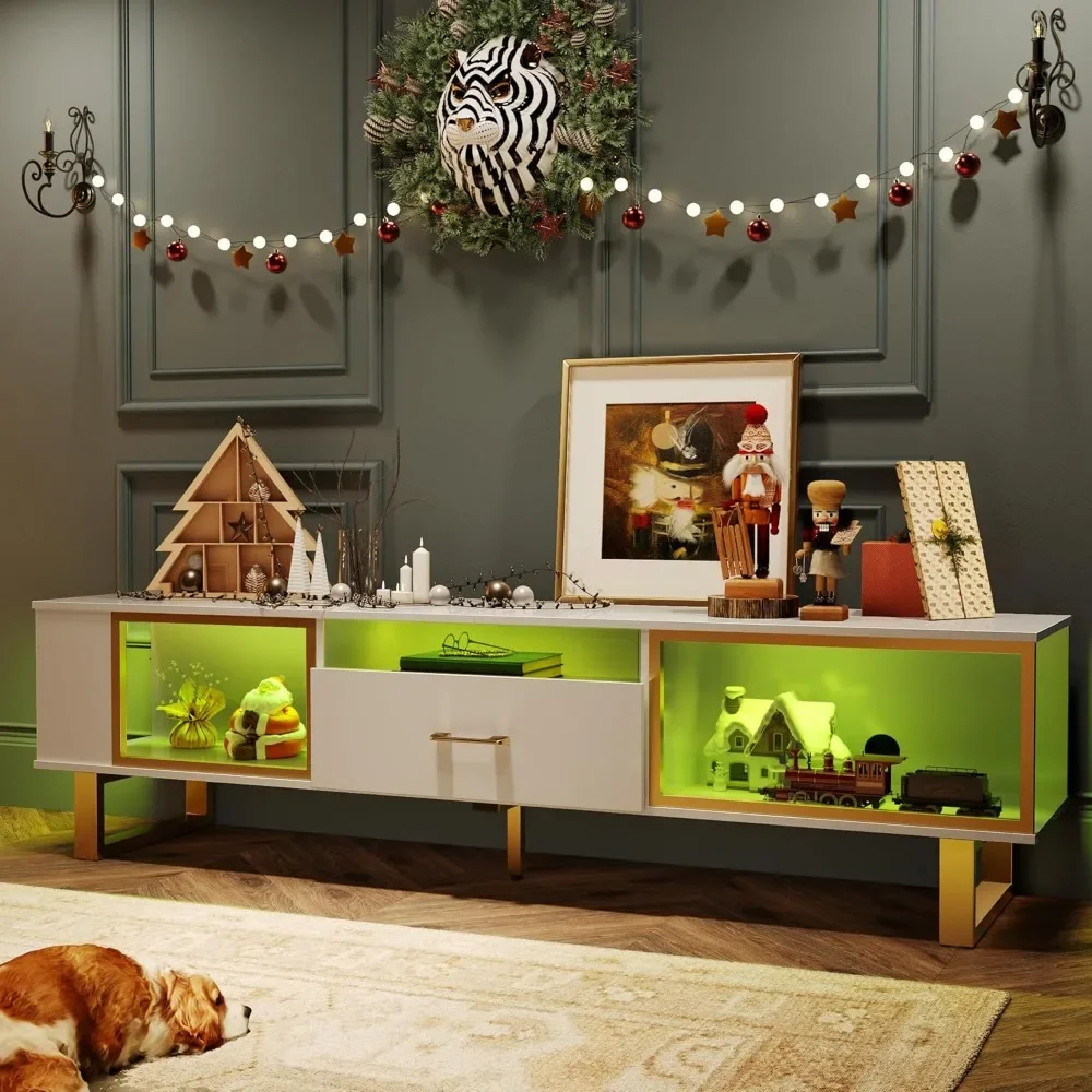 Tv Stand With Led L… - image