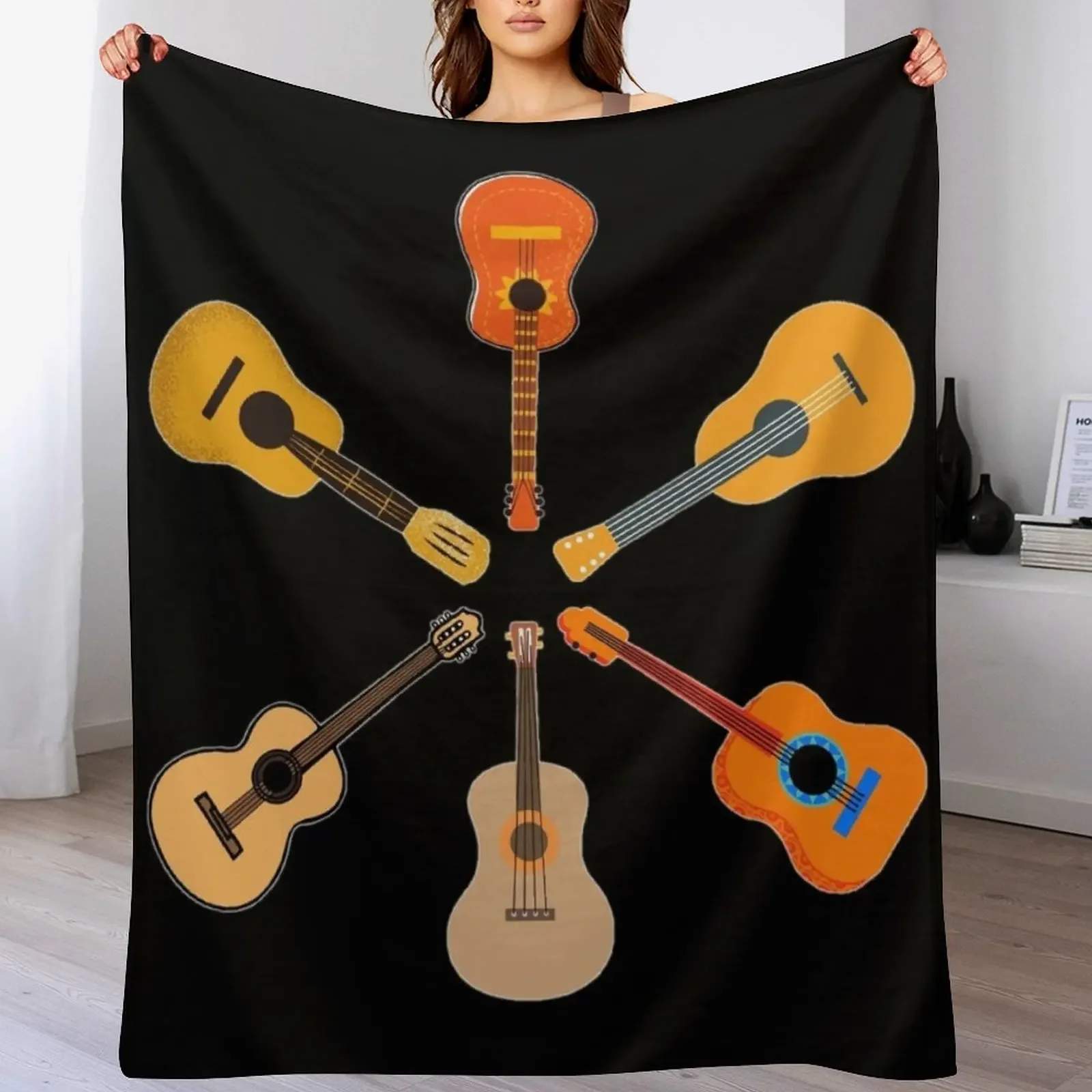 

Guitar World Throw Blanket Luxury Designer Moving Blankets