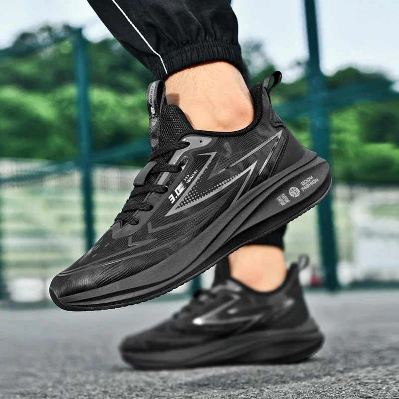 Maratona esporte tênis de corrida dos homens à prova dwaterproof água tênis antiderrapante jogging sapatos masculinos ao ar livre sapatos de caminhada casuais calçados masculinos