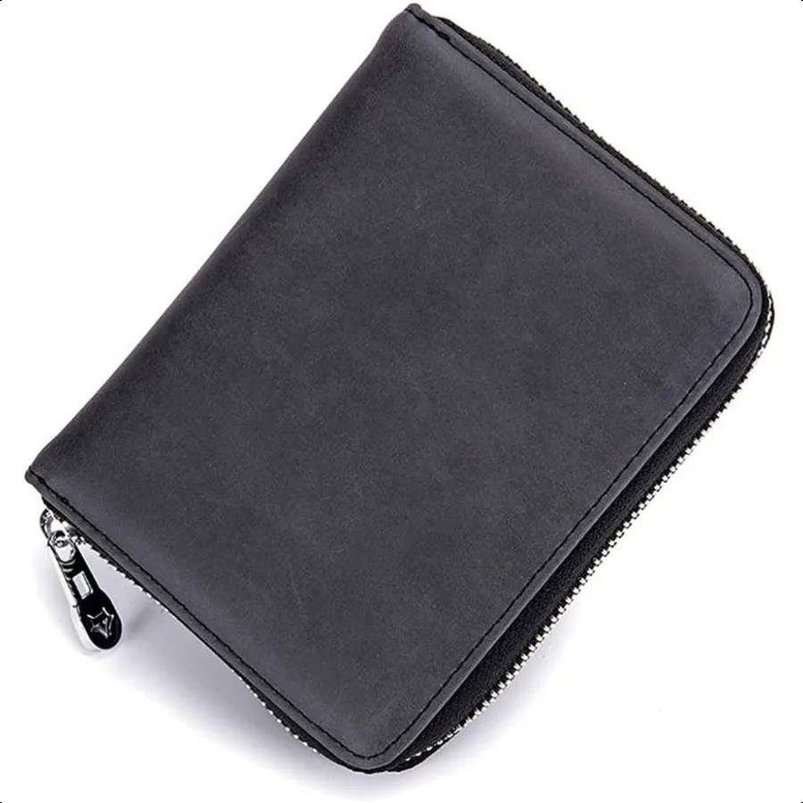 

Genuine Leather Credit Card Holder Case RFID Card Wallet Travel Passport Wallet