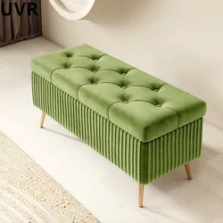 UVR Shoe Change Stool Household Furniture Doorway Simple Nordic Sofa Bed End Stool Soft Package Cushion Shoe Storage Bench