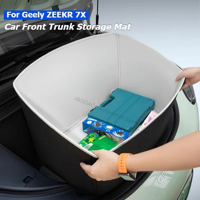 

For Geely ZEEKR 7X 2025 2026 Car Front Trunk Compartment Storage Mat Leather Protective Organizer Pad Frunk Liner Accessories