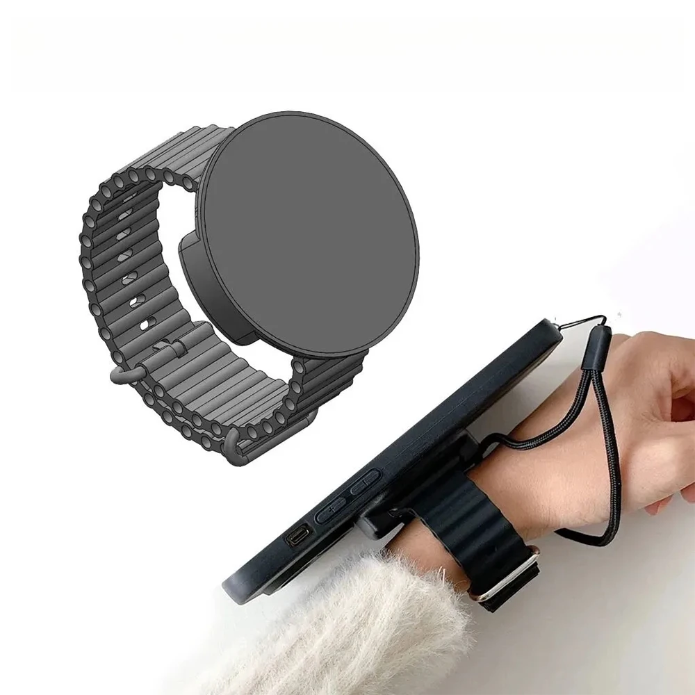 Magnetic Wrist Phone Holder, Running Stand, Sweat Resistant Strap, Suitable for Apple WATCH, Portable Design Phone Holder