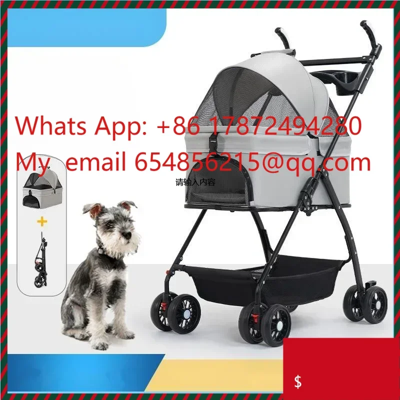 Direct Sales New Style Portable Foldable Miniature And Dog Pet Stroller Customizable Trolley Or Carriers