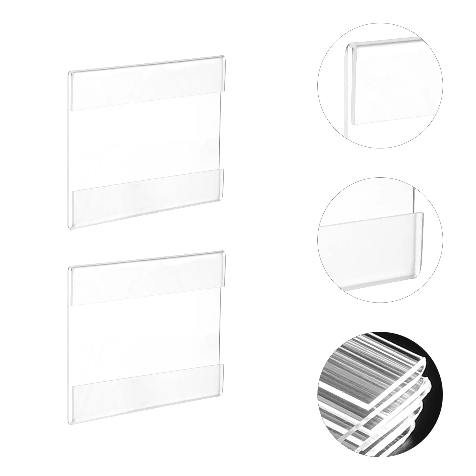 5 Pcs Price OEM Desktop Menu Storage Rack Display Shelves Tag Holder Meeting Stand Monitor Shelf Acrylic