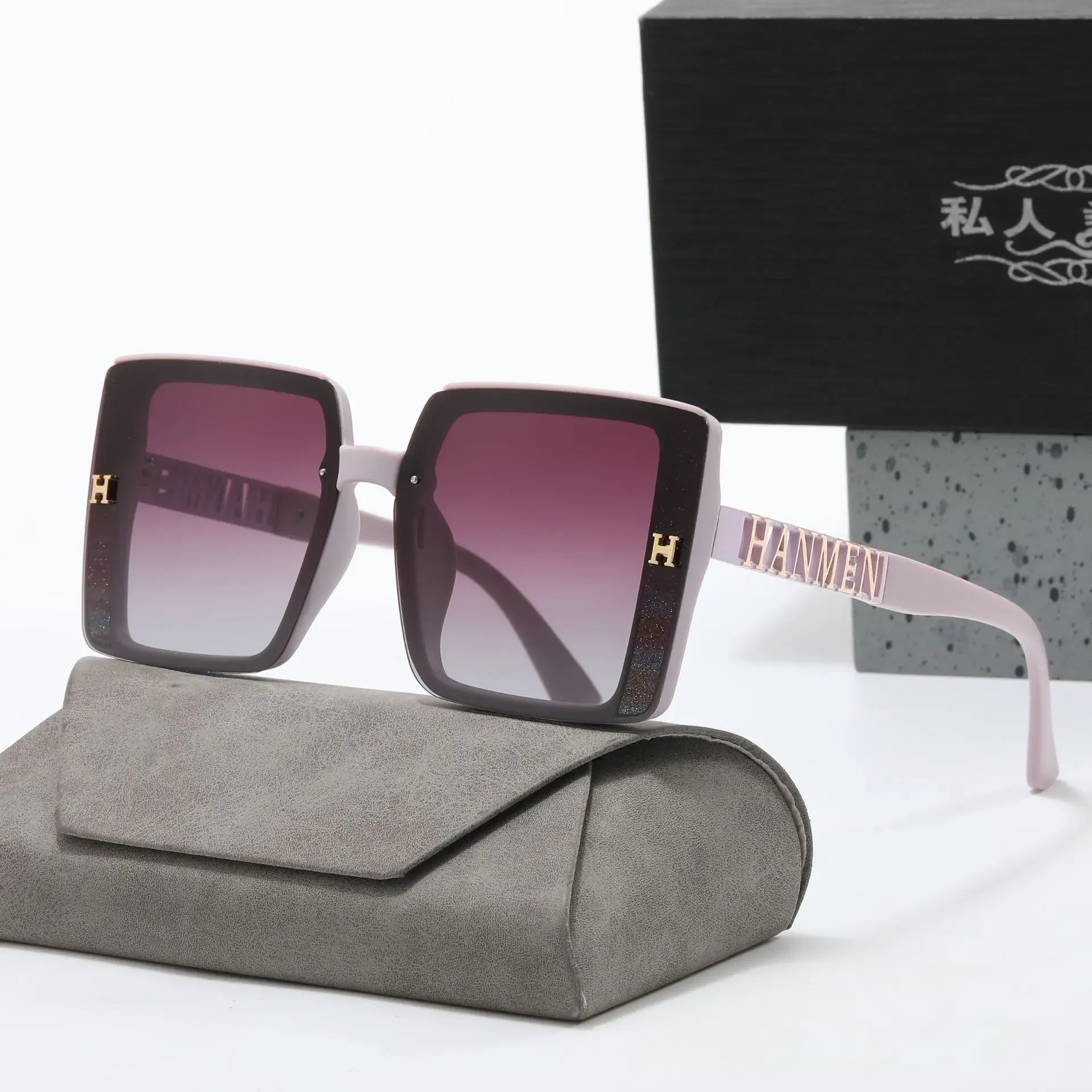 2025 Fashion Square Polarized Sunglasses Women Brand Designer Letters Sun Glasses Vintage Eyewear Ladies UV400 Oculos De Sol