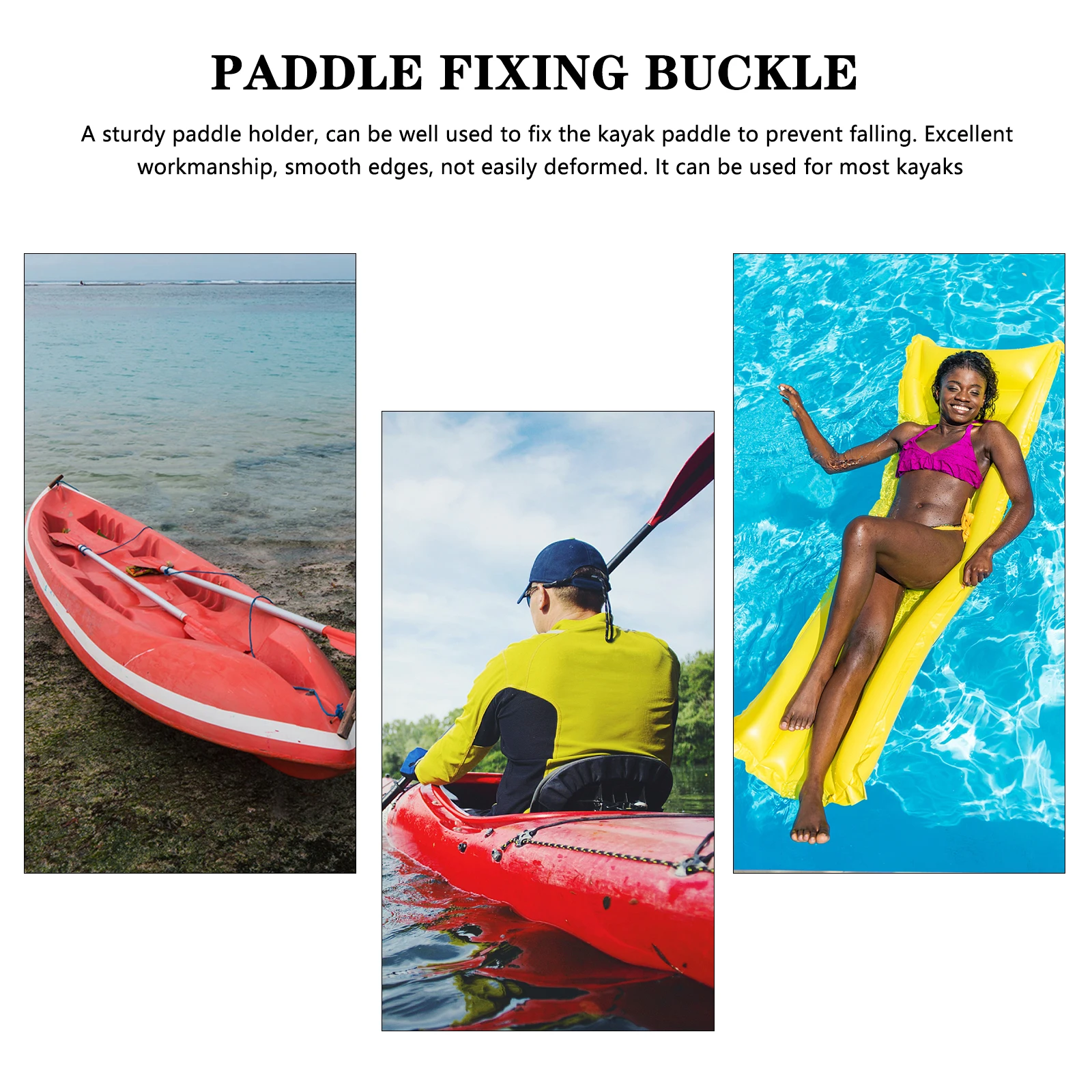

4 Sets Bracket Paddle Buckle Paddles Plastic Kayak Holder Clip Clip-on Removable