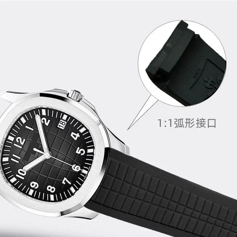 High Quality Straps Soft Silicone Rubber Watchband for Patek Philippe Aquanaut 5164/5167 Waterproof Bracelet Belt 21mm