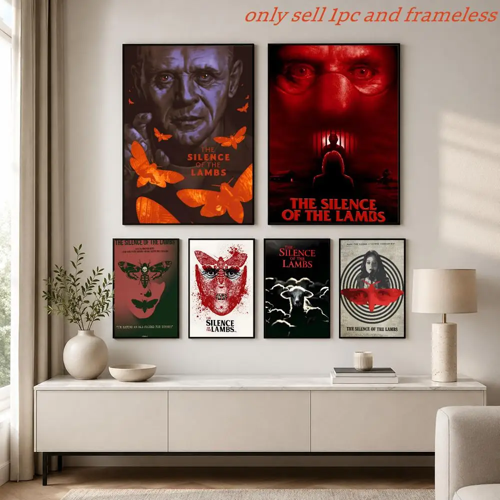 Poster Prints Cover Painting Wall Art Picture Living Room Home Decor Criminal Mind Thriller Movie T-The Silence of the Lambs