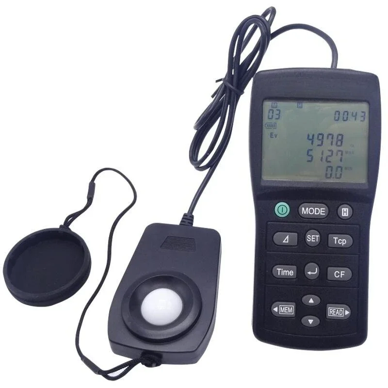 Color Temperature Illuminometer TES-136 Photographic Lighting Luminance Light Meter Color Meter Instrument USB
