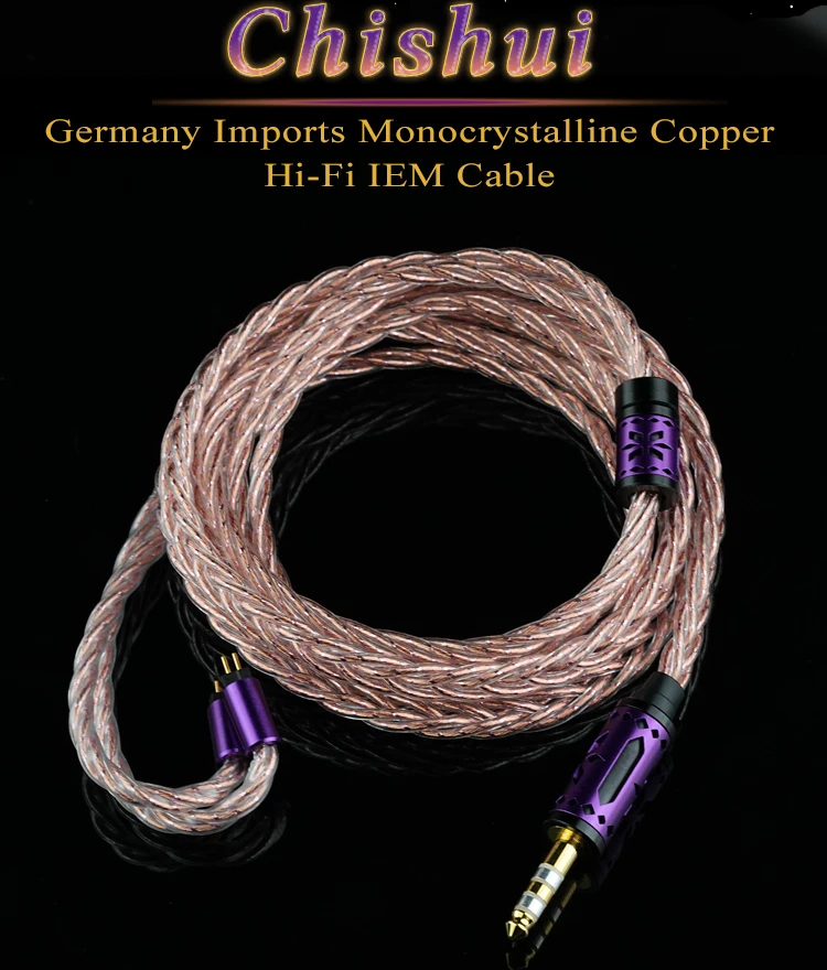 GVS-36 Deutsches Einkristall-Kupfer-Kopfhörer-Upgrade-Kabel MMCX 2Pin, geeignet für IE900 IE600 Moondrop Blessing3 Shure SE846 – Detail 5