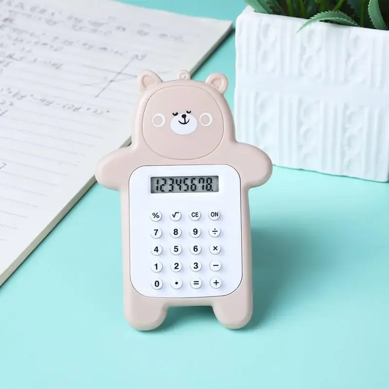 Portable Mini Calculator Pocket Size 8 Digits Display Kawaii Cartoon Ultra-thin Button Cute Calculator School Supplies for Child