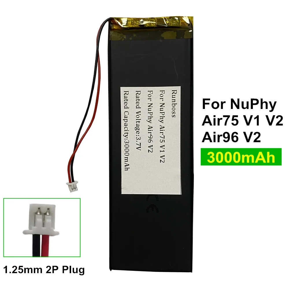 3000mAh Battery for NuPhy Air75 V1 Air60 V2 Air96 V1 V2 60HE