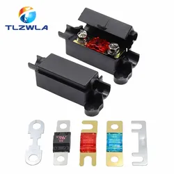 1Set Auto fuse Flat Plate Type 32V Fork Type Bolt Battery Fuse Car Modification Stand 30A-100A Fuse Box