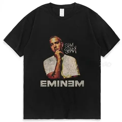 2024 랩퍼 에미넴 T 셔츠 여성 남성 패션 티셔츠 힙합 탑 티셔츠 루스 락 Camisetas 보이 티셔츠 여름 뉴 유니섹스 82922