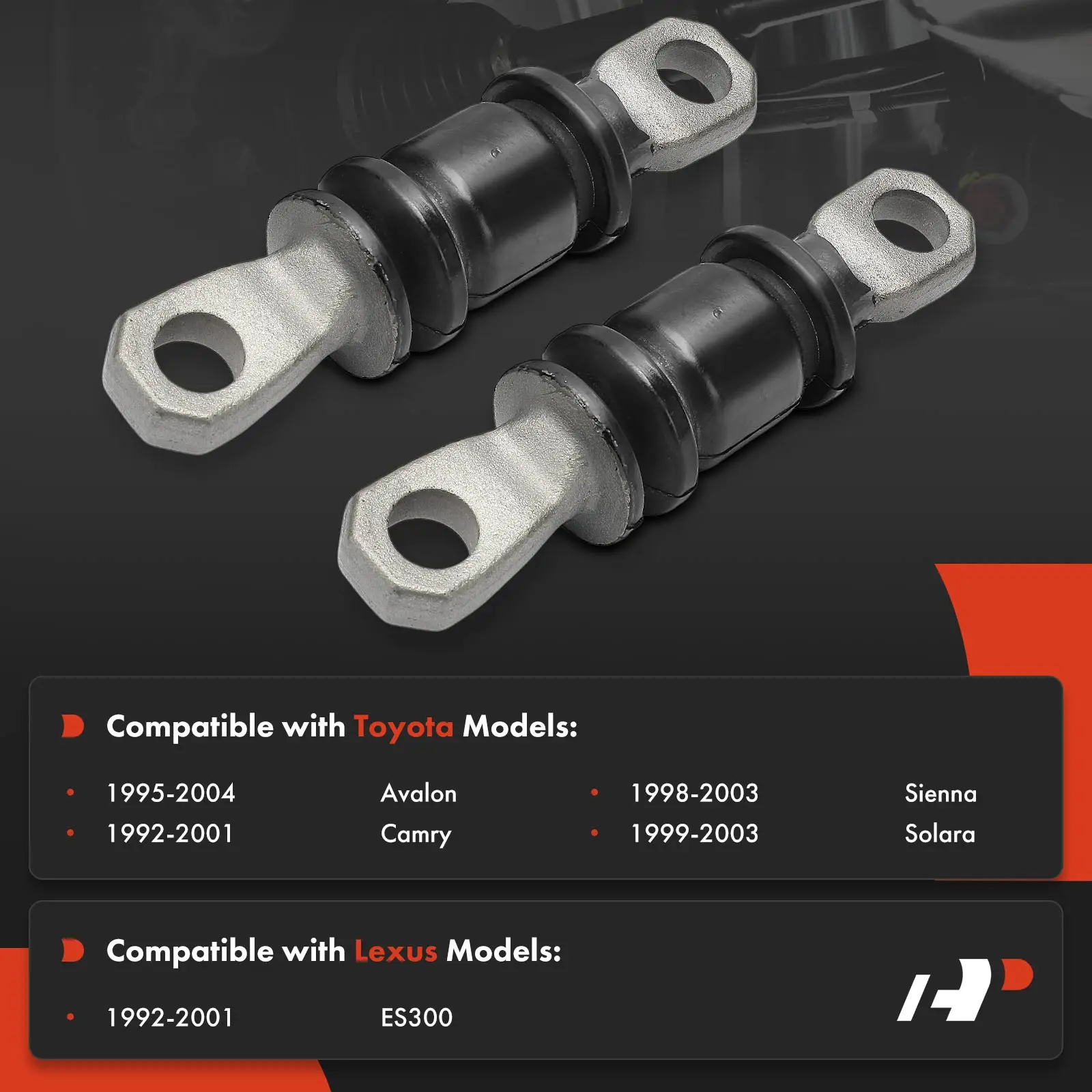 A-Premium 2x Front Lower Control Arm Bushing for Toyota Camry 1992-2001 Sienna 1998-2003 Avalon 1995-2004 Lexus ES300 1992-2001