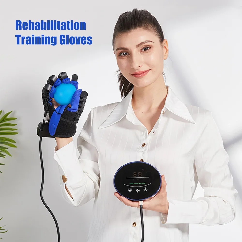 Rehabilitation Robot Gloves Stroke Hemiplegia Cerebral Hand Function Pneumatic Stimulation Recovery Finger Training Equipment