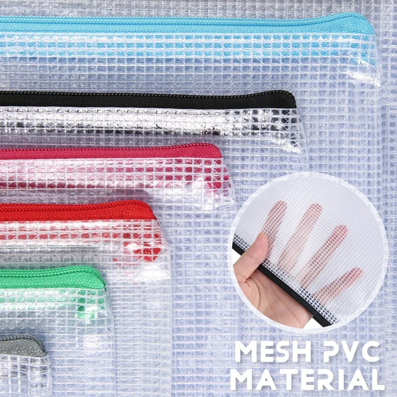 A5 Plastic Wallet Folder - Grid Folder Type Wallet Pocket Bag Pocket