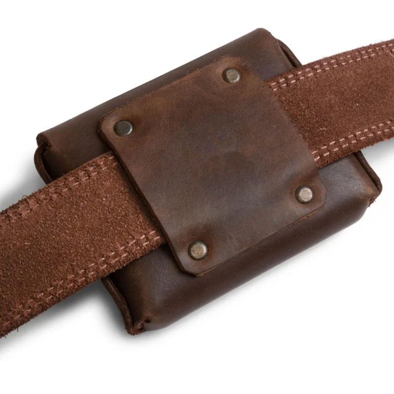 Vintage PU-Leder Nieten-Gürteltasche Herren Reise-Karten-Geldbeutel Gürtelbrieftasche – Detail 4