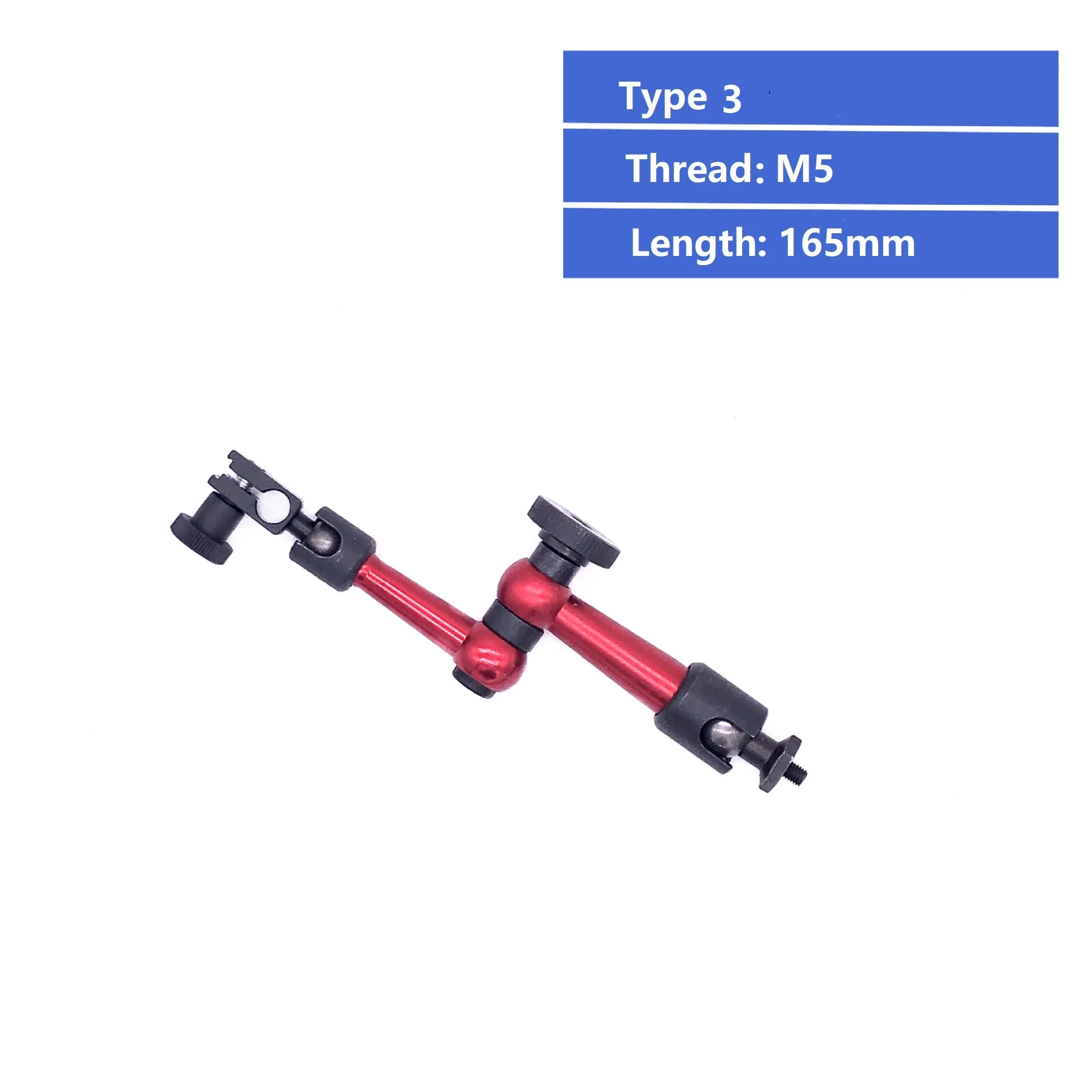 Adjustable Flexible Magnetic Base Holder Stand For Dial Test Indicator M8 M5 Thread Alloy Steel Gold Red 300mm 340mm 165mm
