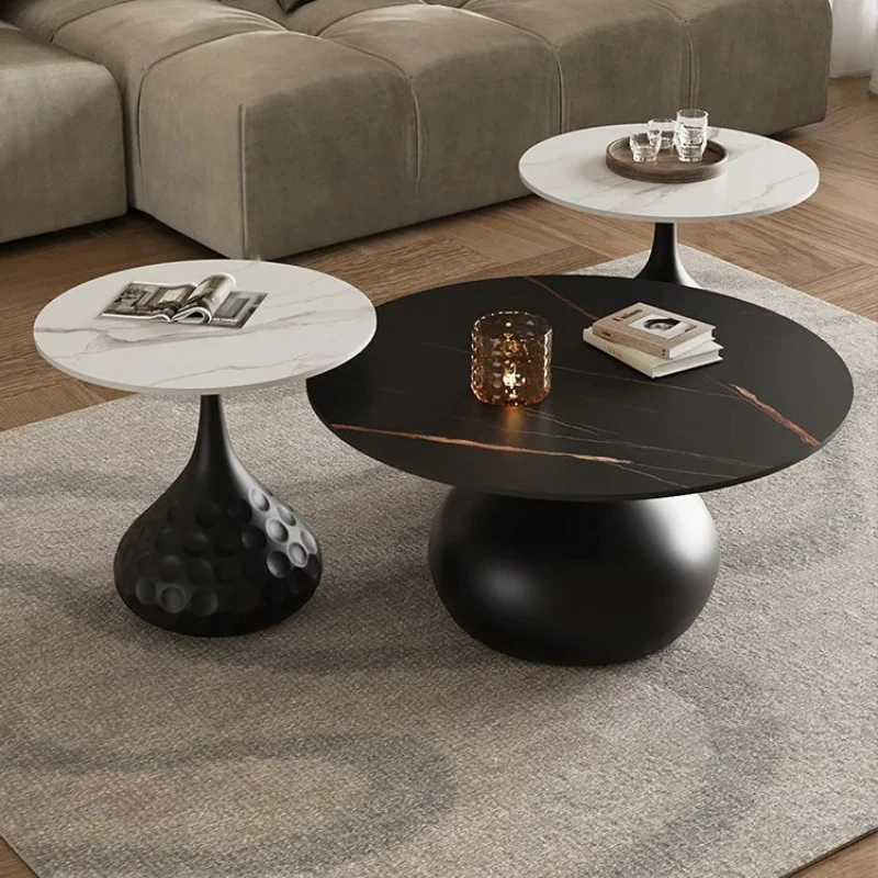 Luxury Glamour Coffee Tables Modern Aesthetic Living Room Round Coffee Tables Glam Premium Tavolino Da Salotto House Accessories