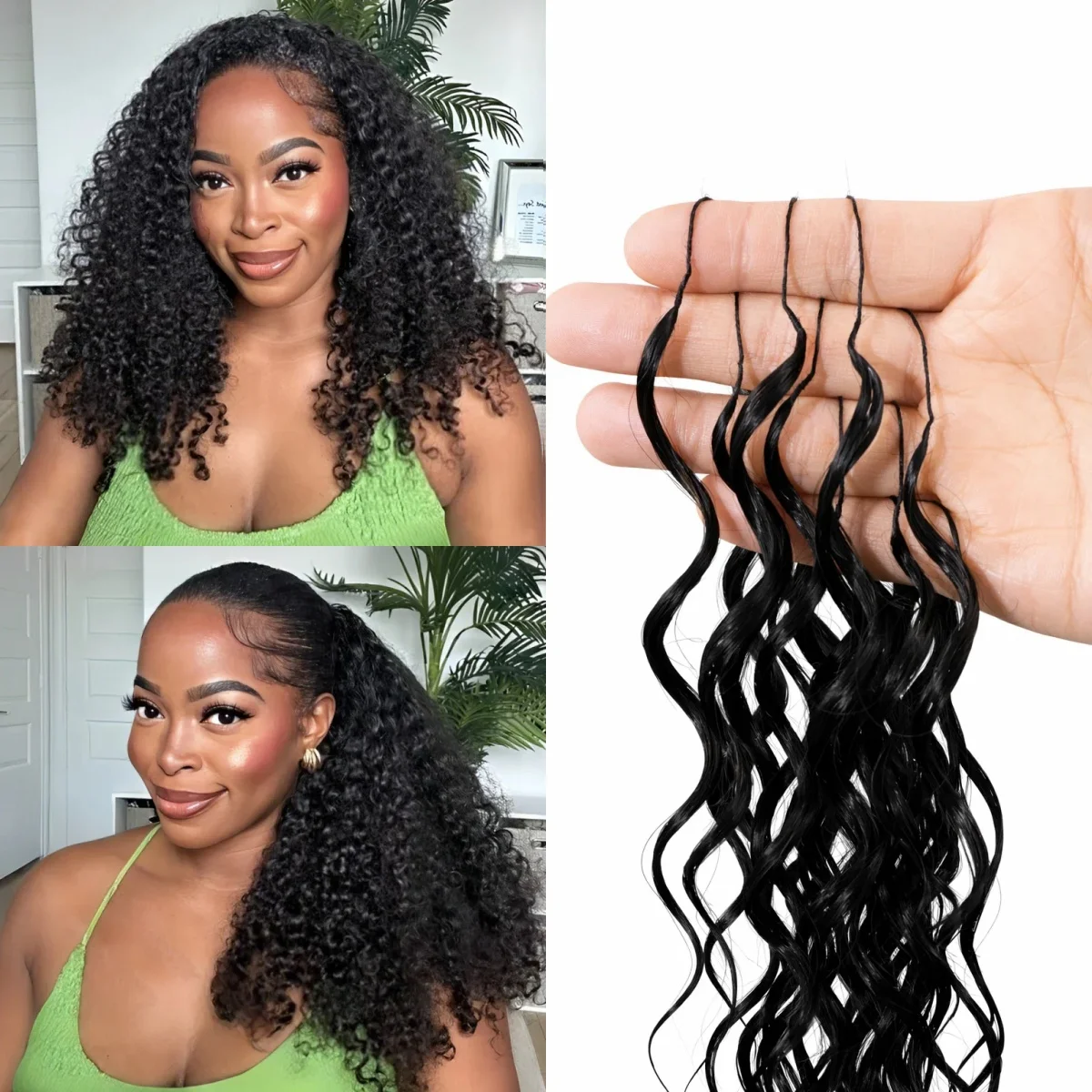 

Предварительно разделенные бесшовные невидимые накладные пряди для наращивания волос, невидимые пряди для наращивания волос в форме перьев, маленькие спиральные кудри, кудрявые накладные пряди из натуральных волос с нитью для женщин