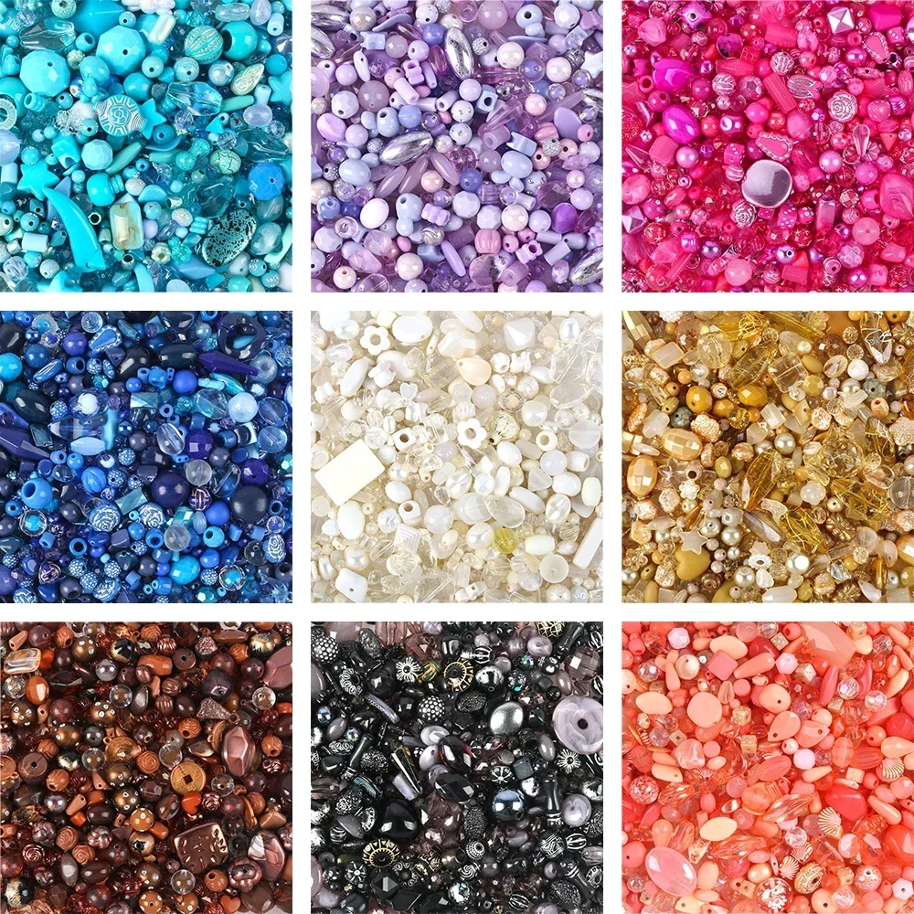 

Acrylic Mix Shape Beads with Star Heart Butterfly Spacer Loose Bead for DIY Earrings Bracelet Jewelry Making Accessories