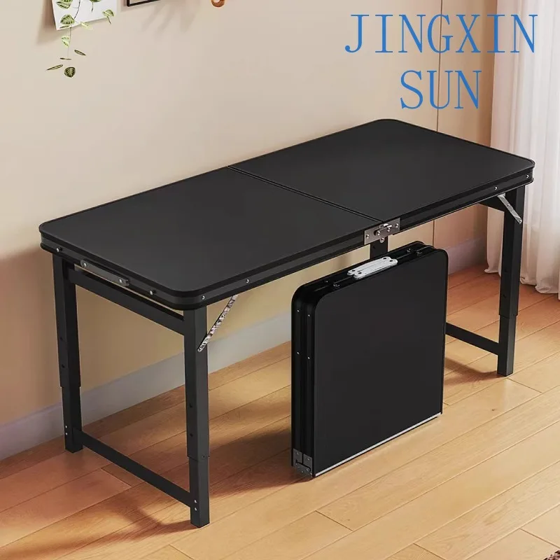 Folding table stall foldable outdoor portable rectangular small table camping picnic night market folding table and chairs