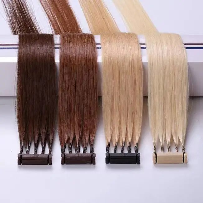 6D hair extension wig, seamless feather hair piece, real hair.