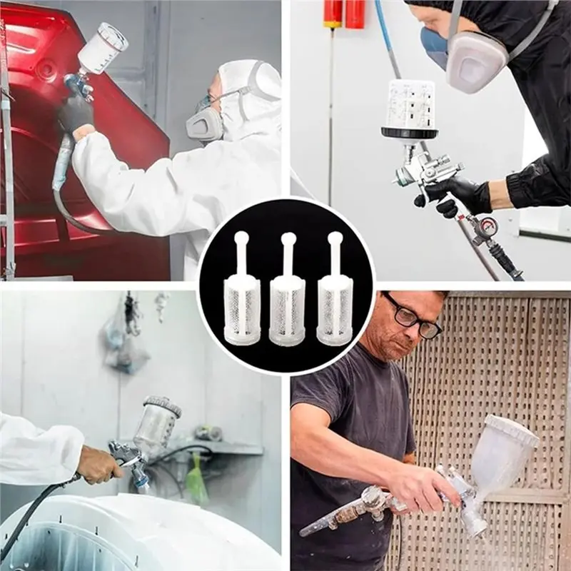 B23B Paint Spray Filters(30-Pack)- High-Efficiency Strainer Mesh Screen For Smooth Finishes, Debris Filter Included