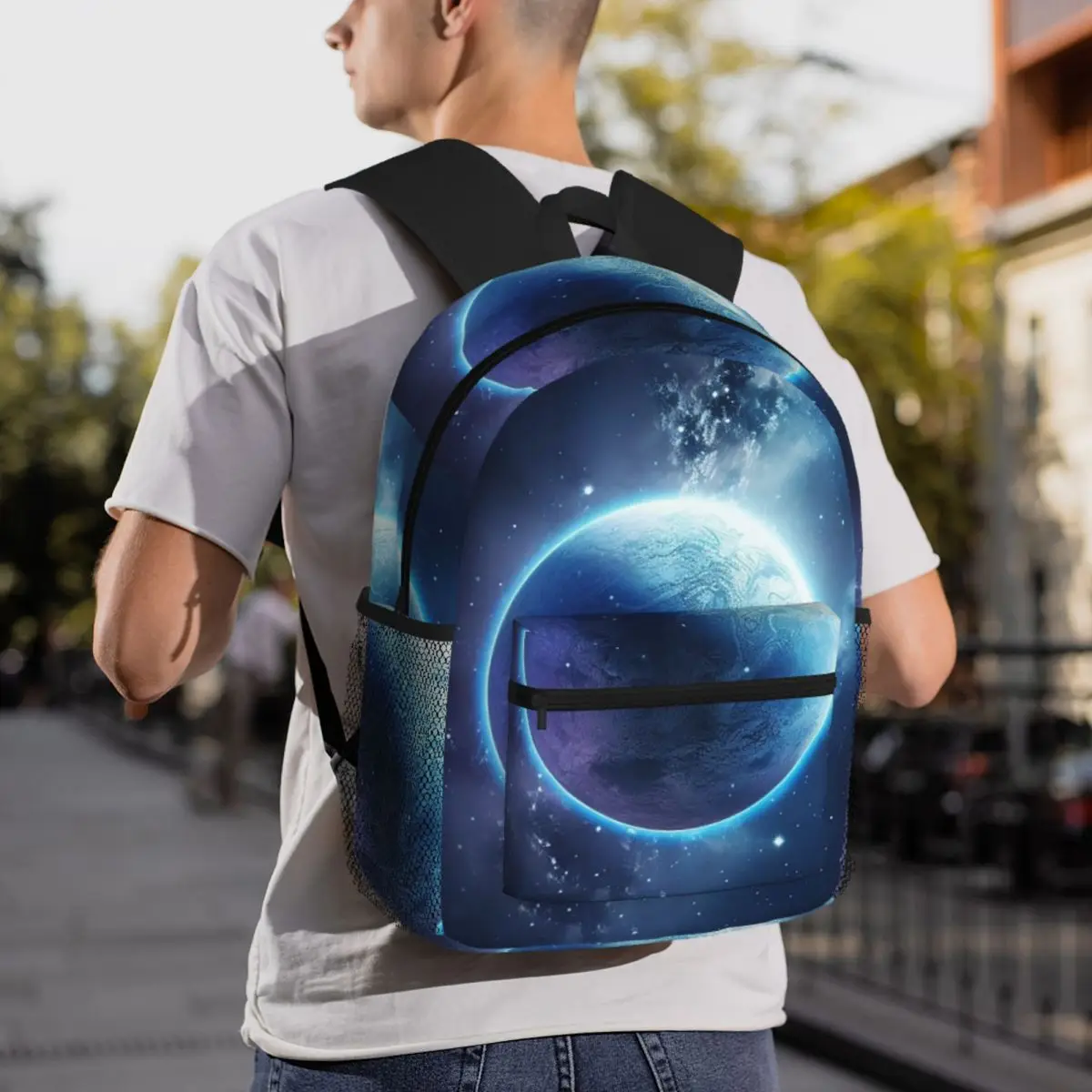 Planet Earth Backpack Student BookBag Kids School Bag Laptop Shoulder Bags for Boys Girls